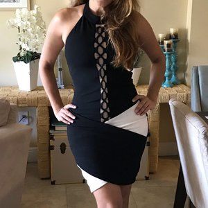 Timeless Elegance: Black & White Boutique Dress